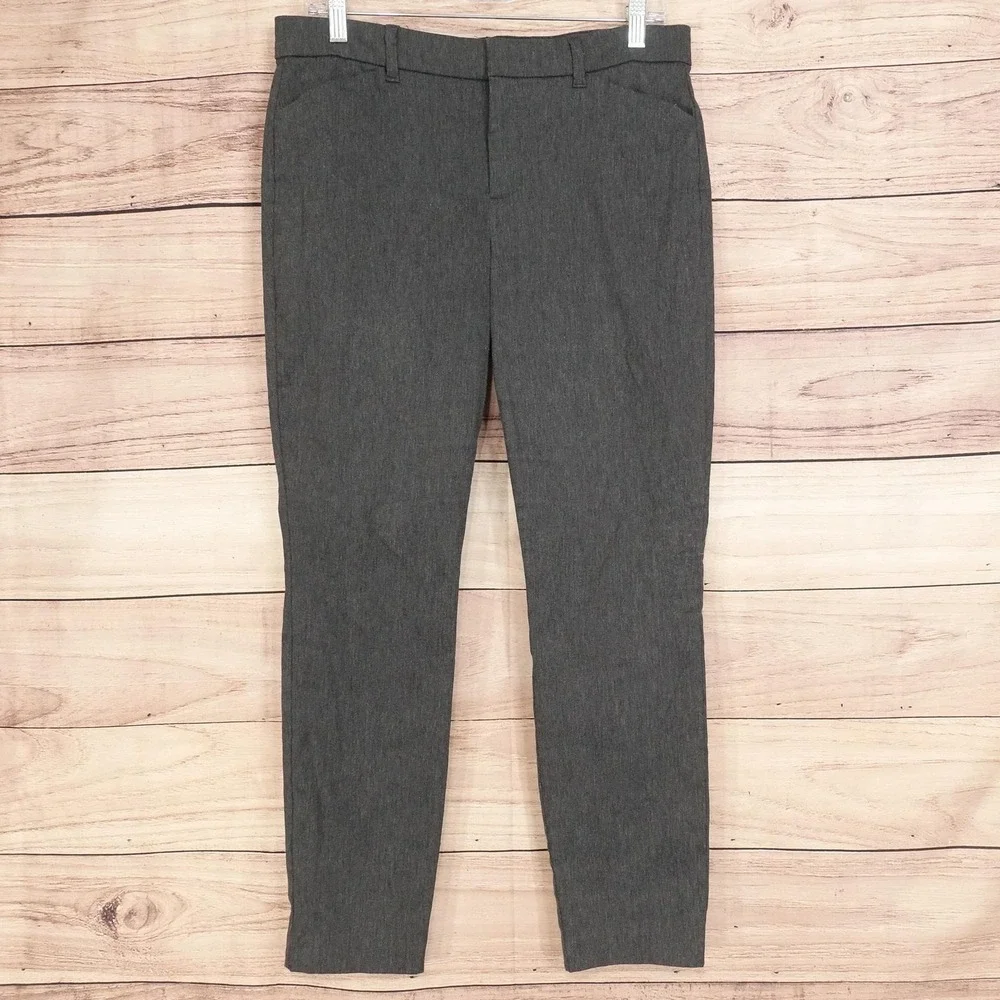 Gap Pants Womens 10 Gray Signature Skinny Ankle Dress Stretch Twill 32x27